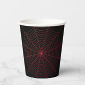 Halloween rode Spider web zwart Papieren Bekers (Voorkant)