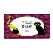 Halloween rode wijn / glas etiket (Voorkant)