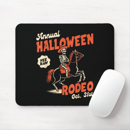 Halloween Rodeo Horse Western Cowboy Fall Autumn S Muismat (Met muis)