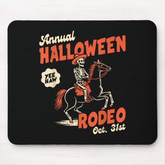 Halloween Rodeo Horse Western Cowboy Fall Autumn S Muismat (Voorkant)