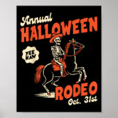 Halloween Rodeo Horse Western Cowboy Fall Autumn S Poster (Voorkant)