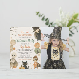 Halloween roept alle monsters verjaardag foto kaart
