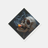 Halloween Roken Schedel Bijten Candy Corn Servet (Hoek)