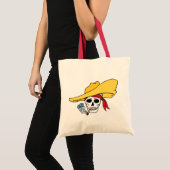 Halloween Roking Skull met Bandana-Cartoon Tote Bag (Voorkant (product))