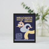 Halloween roller skateval briefkaart (Staand voorkant)