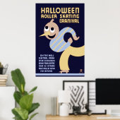 Halloween Roller Skating Carnaval Poster (Thuiskantoor)