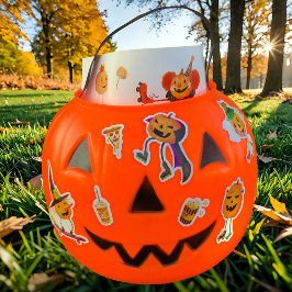 Halloween Rolschaatsen Jack-o'-lantaarns Sticker