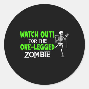 Halloween Rolstoel Ampu Humor Statet Ronde Sticker