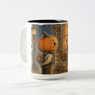 Halloween-romance die op je wacht tweekleurige koffiemok