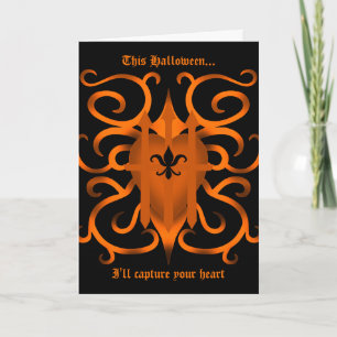 Halloween romance hart kaart