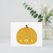 Halloween Romantische meneer en mevrouw  Briefkaart (Staand voorkant)