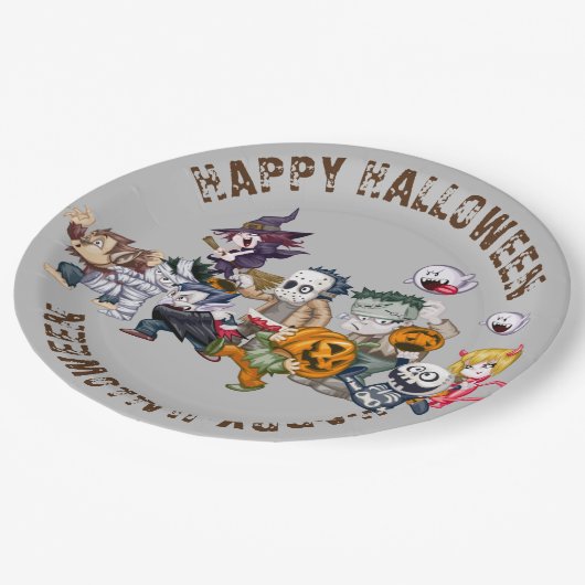 Halloween rond Bord (Gekanteld)