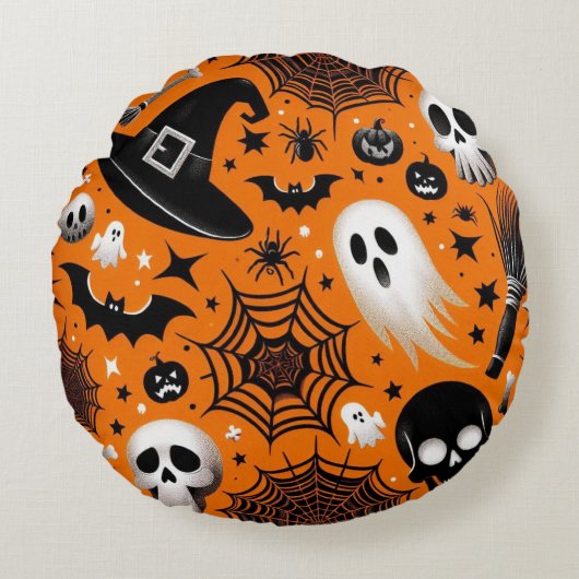 Halloween Rond Kussen (Voorkant)