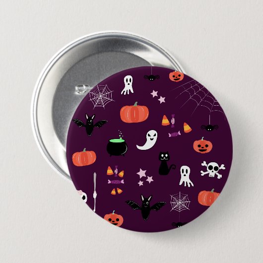 Halloween Ronde Button 7,6 Cm (Voorkant /achterkant)