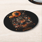 halloween ronde kartonnen onderzetter (Gebogen)