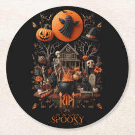 halloween ronde kartonnen onderzetter