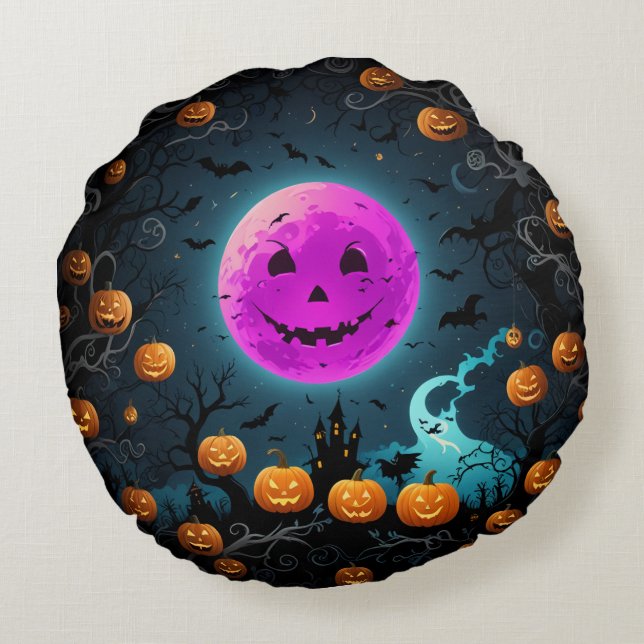 Halloween ronde kussen kussen (Achterkant)