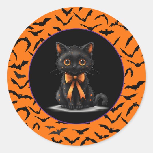 Halloween Ronde Sticker (Voorkant)