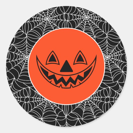 Halloween Ronde Sticker (Voorkant)