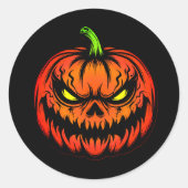 Halloween Ronde Sticker (Voorkant)
