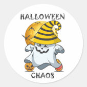Halloween Ronde Sticker (Voorkant)