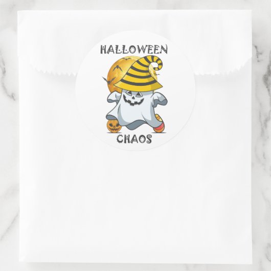 Halloween Ronde Sticker (Tas)