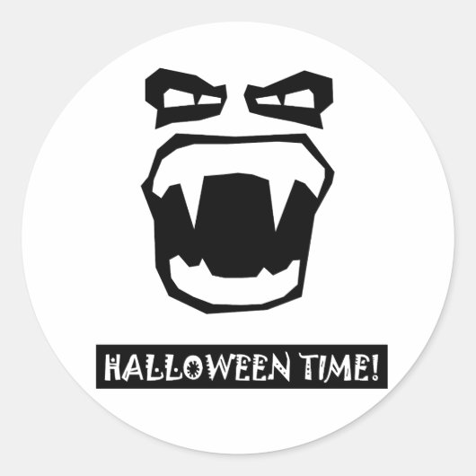 Halloween Ronde Sticker (Voorkant)