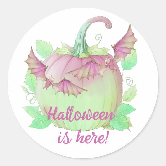 Halloween Ronde Sticker (Voorkant)