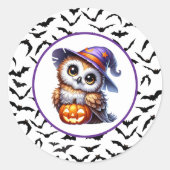 Halloween Ronde Sticker (Voorkant)