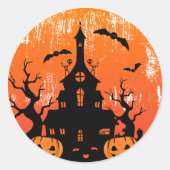 Halloween Ronde Sticker (Voorkant)