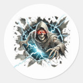 Halloween Ronde Sticker (Voorkant)