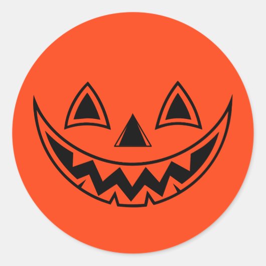 Halloween Ronde Sticker (Voorkant)