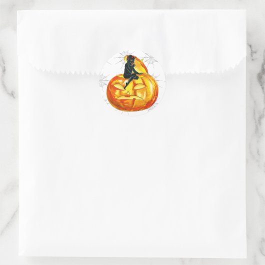 Halloween Ronde Sticker (Tas)