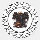 Halloween Ronde Sticker (Voorkant)