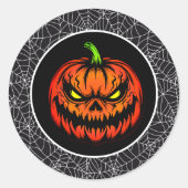 Halloween ronde sticker (Voorkant)