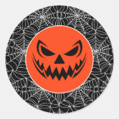 Halloween Ronde Sticker (Voorkant)
