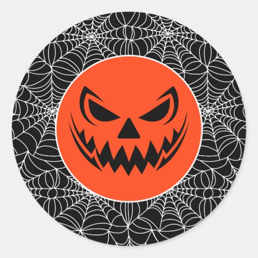 Halloween Ronde Sticker (Voorkant)