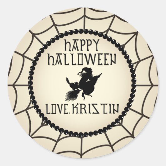 Halloween Ronde Sticker (Voorkant)