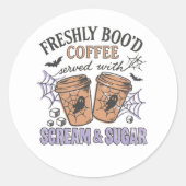 Halloween Ronde Sticker (Voorkant)