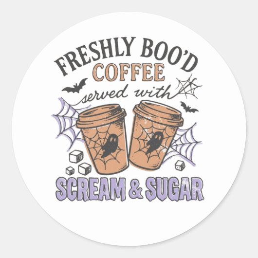 Halloween Ronde Sticker (Voorkant)