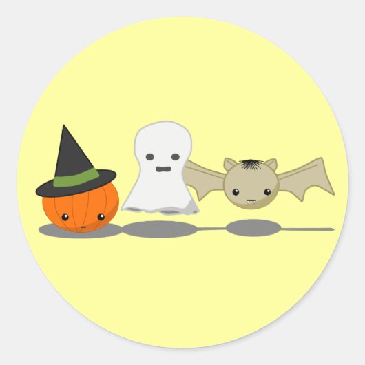 Halloween Ronde Sticker (Voorkant)