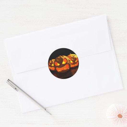 Halloween Ronde Sticker (Envelop)