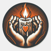 Halloween  ronde sticker (Voorkant)