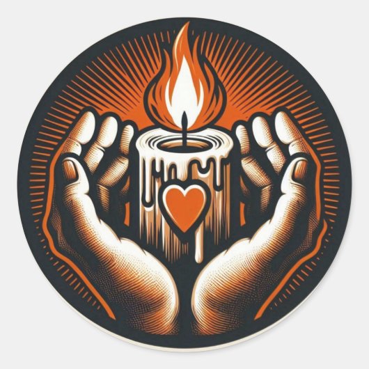 Halloween ronde sticker (Voorkant)