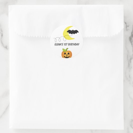 Halloween Ronde Sticker (Tas)