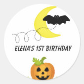 Halloween Ronde Sticker (Voorkant)