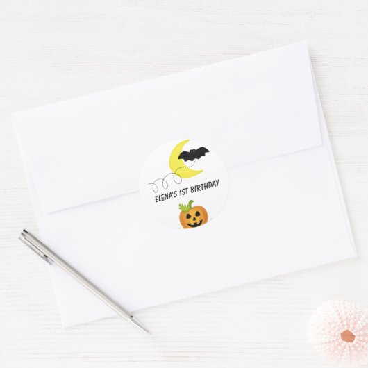 Halloween Ronde Sticker (Envelop)