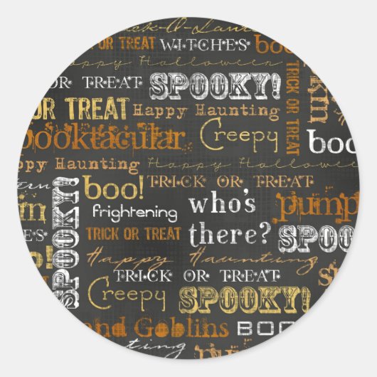 Halloween Ronde Sticker (Voorkant)