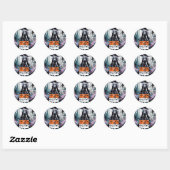 Halloween  ronde sticker (Vel)