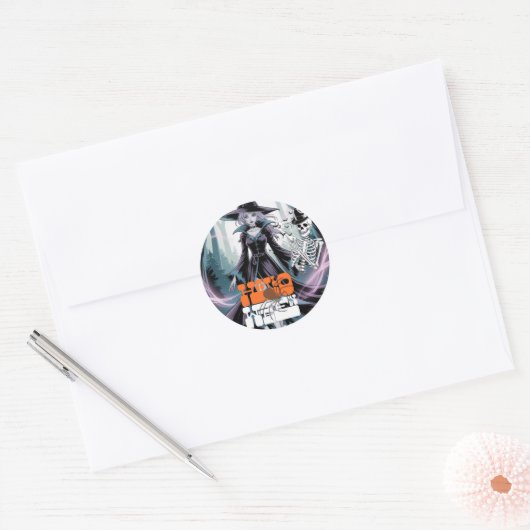 Halloween  ronde sticker (Envelop)